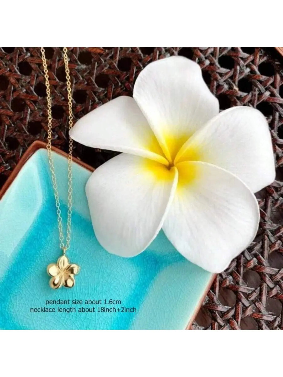 Mother's Day Gift Necklace Bohemian Necklace Flower Pendant Hawaiian Style, Cute Delicate Little Flower Necklace Ladies, Valentine's Day Gift, Minimalist Chain, Fashionable Jewelry, Trendy Jewelry, Fashionable Accessories, Dainty Minimalist Design