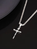 Women's Elegant Cross Pendant Necklace, Dainty Coptic Cross Design, Trendy All-Match Faith Jewelry for Party & Daily Wear, Exquisite Birthday Gift