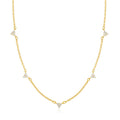 Dainty Silver Gold Necklaces for Women Cute Station Choker Simulated Diamond Necklace Simple Layering CZ Necklace Trendy Jewelry Gifts