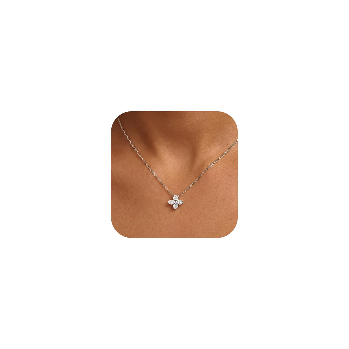 Gold Necklace for Women 14K Gold Plated Dainty Pendant Chain Puffy Heart Italian Horn Radiant Sun Compass CZ Teardrop Bow Charm Trendy Jewelry Gift