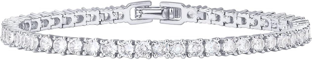 PAVOI 14K Gold Plated 3mm Cubic Zirconia Classic Tennis Bracelet | Gold Bracelets for Women