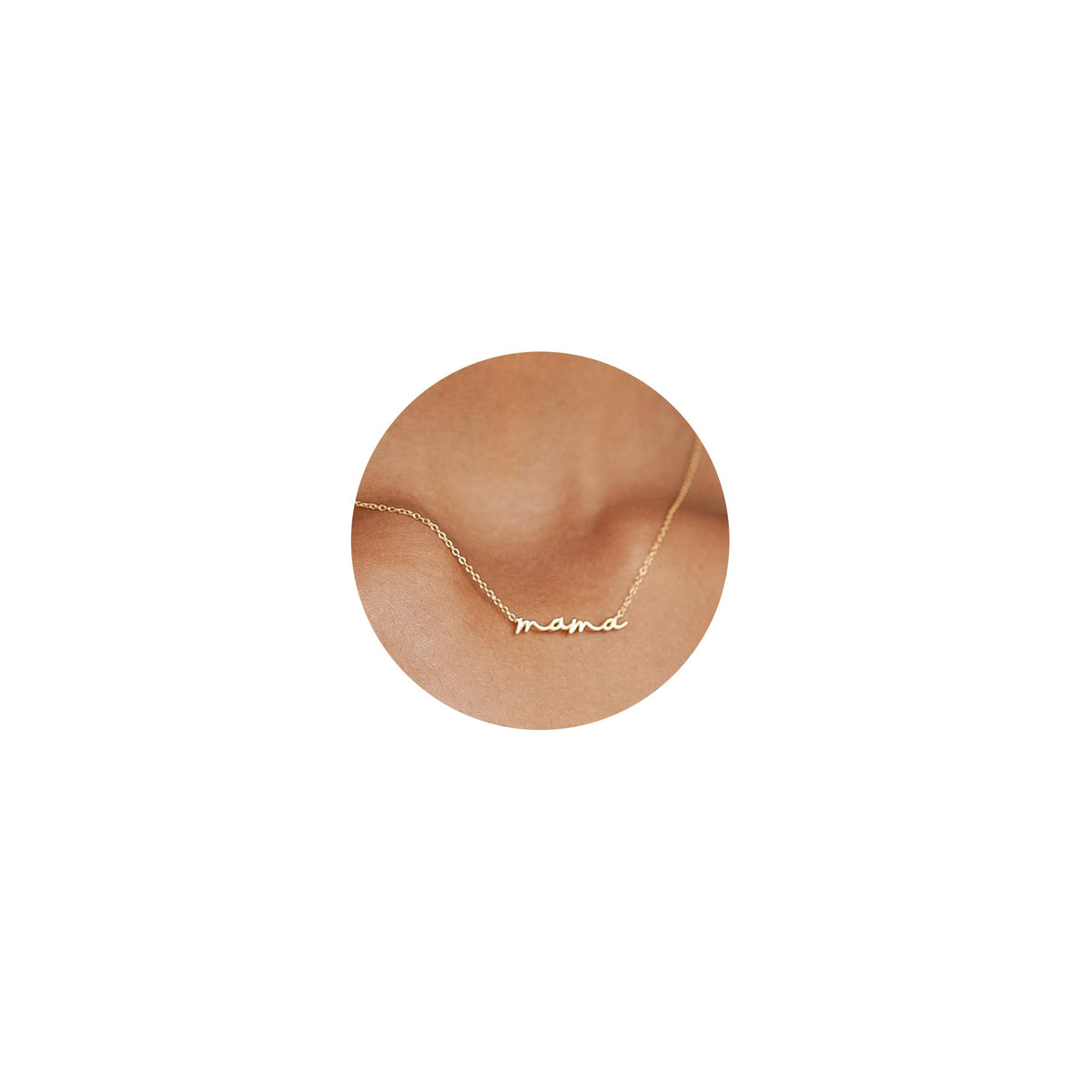 Freekiss Gold Pendant Necklace for Women, Dainty Diamond Necklaces for Women Simple 14K Gold Plated Paperclip Choker Necklaces Cute Minimalist Open Oval Necklaces Gold Jewelry for Women Gifts