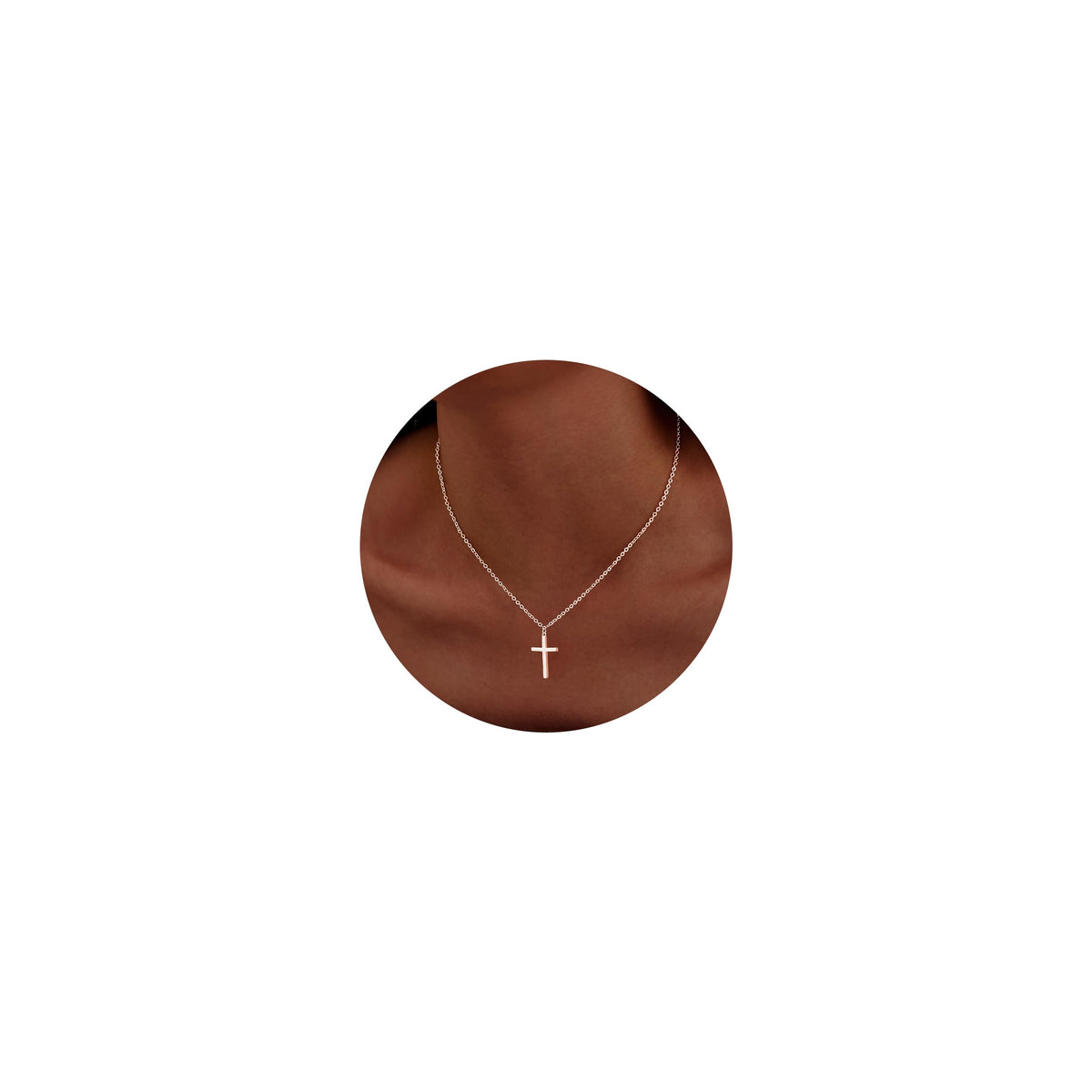 Poxtex Cross Necklace for Women Teen Girls, Dainty 14K Gold Silver Plated Cross Choker Jewelry Non Tarnish Waterproof Cute Simple Small Necklace Christian Baptism Religious Faith Jewelry Gifts