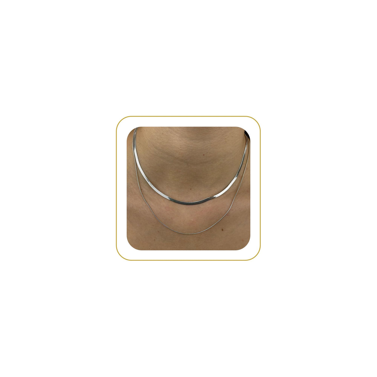 Tewiky Layered Necklaces for Women Non Tarnish- Chunky 14k Gold Plated Herringbone/Snake/Rope/Box/Cuban Link Chain for Women Waterproof Layering Stack Choker Necklace Trendy Dainty Tarnish Free Jewelry Set