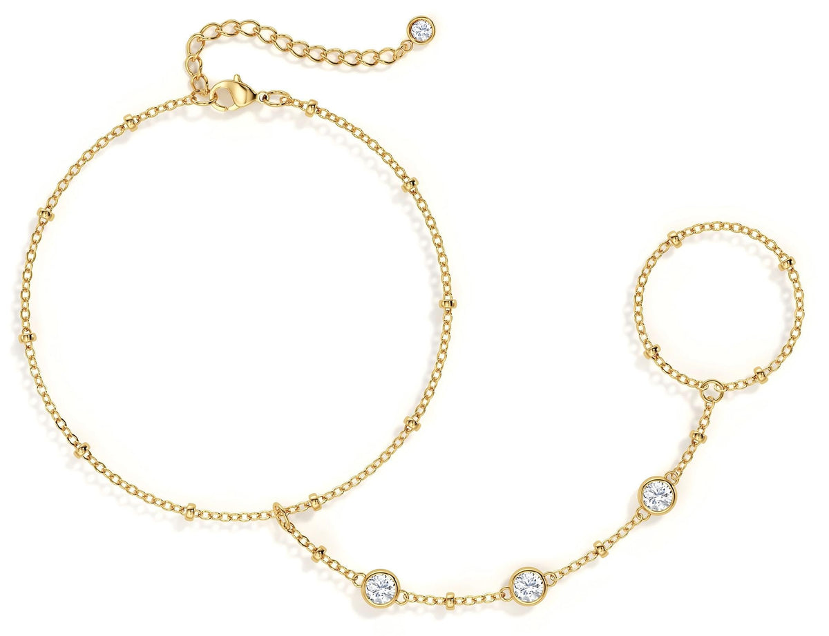 Dearmay Gold Bracelets for Women Waterproof, 14K Gold Plated Minimalist Bracelets Stack Non Tarnish Trendy Dainty Herringbone Vintage Cuban Paperclip Rope Thin Box Link Chain Stackable Jewelry Sets Modern Fashion Accessories Gifts for Womens