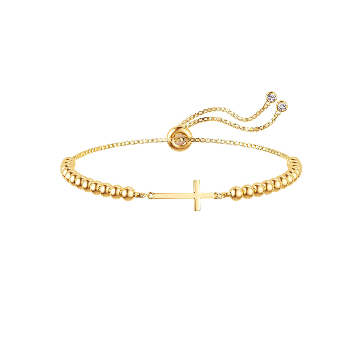 Moodear Cross Bracelet for Women, Dainty 925 Sterling Silver/14k Gold Plated CZ Chain Bracelets for Women Graduation Gift 2026 for Teen Religious Christian Basket Stuffers Jewelry