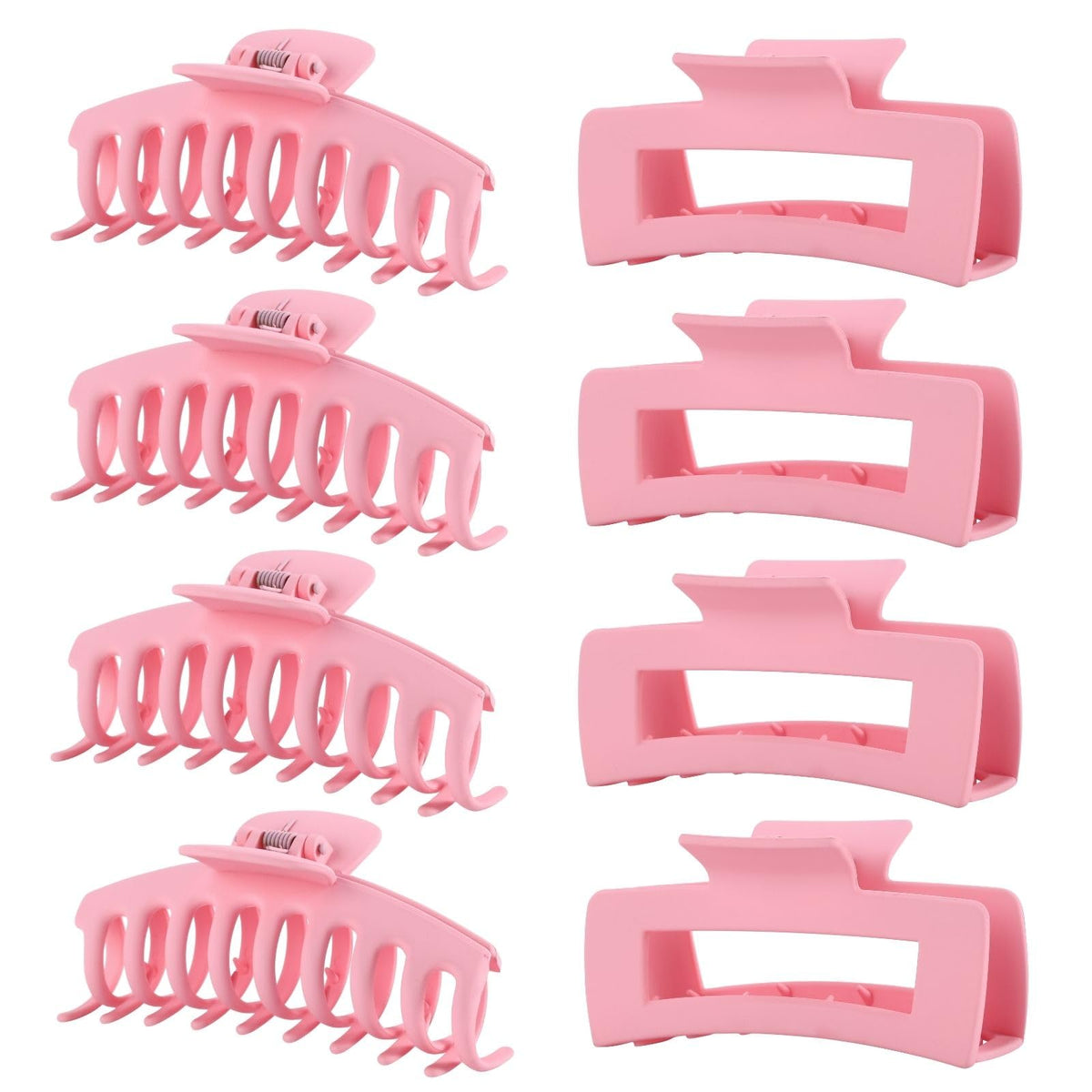 LuSeren Hair Clips for Women 4.3 Inch Large Hair Claw Clips for Women Thin Thick Curly Hair, Big Matte Banana Clips,Strong Hold jaw clips,Neutral Colors