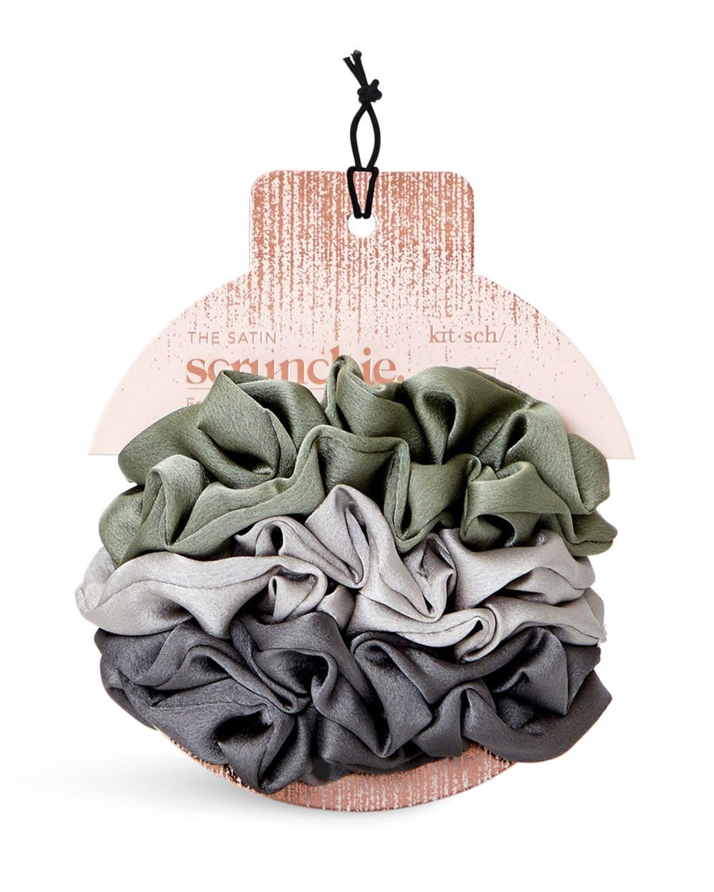 Kitsch Ultra-Petite Satin Scrunchies for Women - No Crease, Frizz-Free Sleep | Softer Than Silk Scrunchies Gentle On Hair Scrunchies for All Hair Types | Stylish Hair Accessories- Cherry Blossom, 5pcs