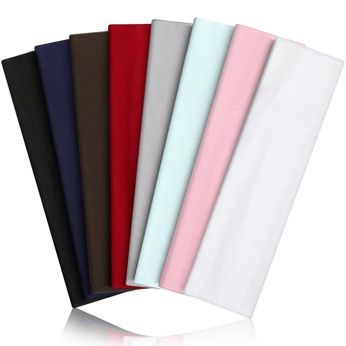 8PCS Summer-Exclusive Non Slip Sports Elastic Soft Running Fashion Headbands Absorb Sweat for Women & Men Working Out, Travel