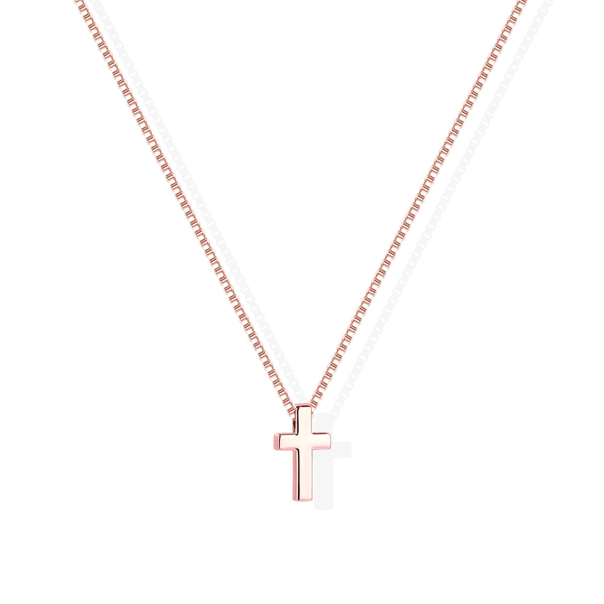 Poxtex Cross Necklace for Women Teen Girls, Dainty 14K Gold Silver Plated Cross Choker Jewelry Non Tarnish Waterproof Cute Simple Small Necklace Christian Baptism Religious Faith Jewelry Gifts