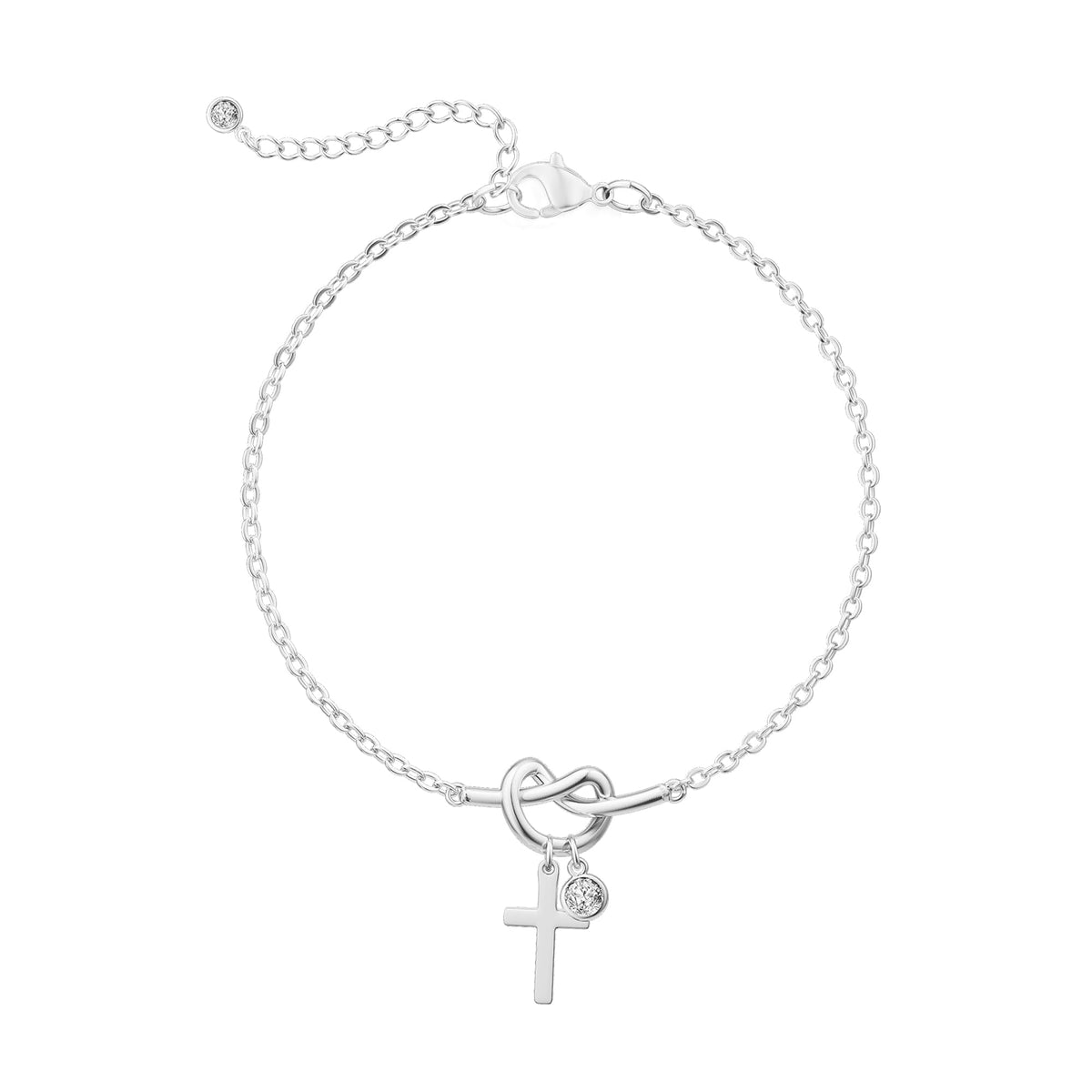 Moodear Cross Bracelet for Women, Dainty 925 Sterling Silver/14k Gold Plated CZ Chain Bracelets for Women Graduation Gift 2026 for Teen Religious Christian Basket Stuffers Jewelry