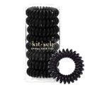Kitsch Spiral Hair Ties for Women – Coiled Plastic Hair Ties No Damage, Ponytail Holders for Thick and Thin Hair – Creaseless and Dent-Free, Phone Cord Style - Clear, 8 Pcs