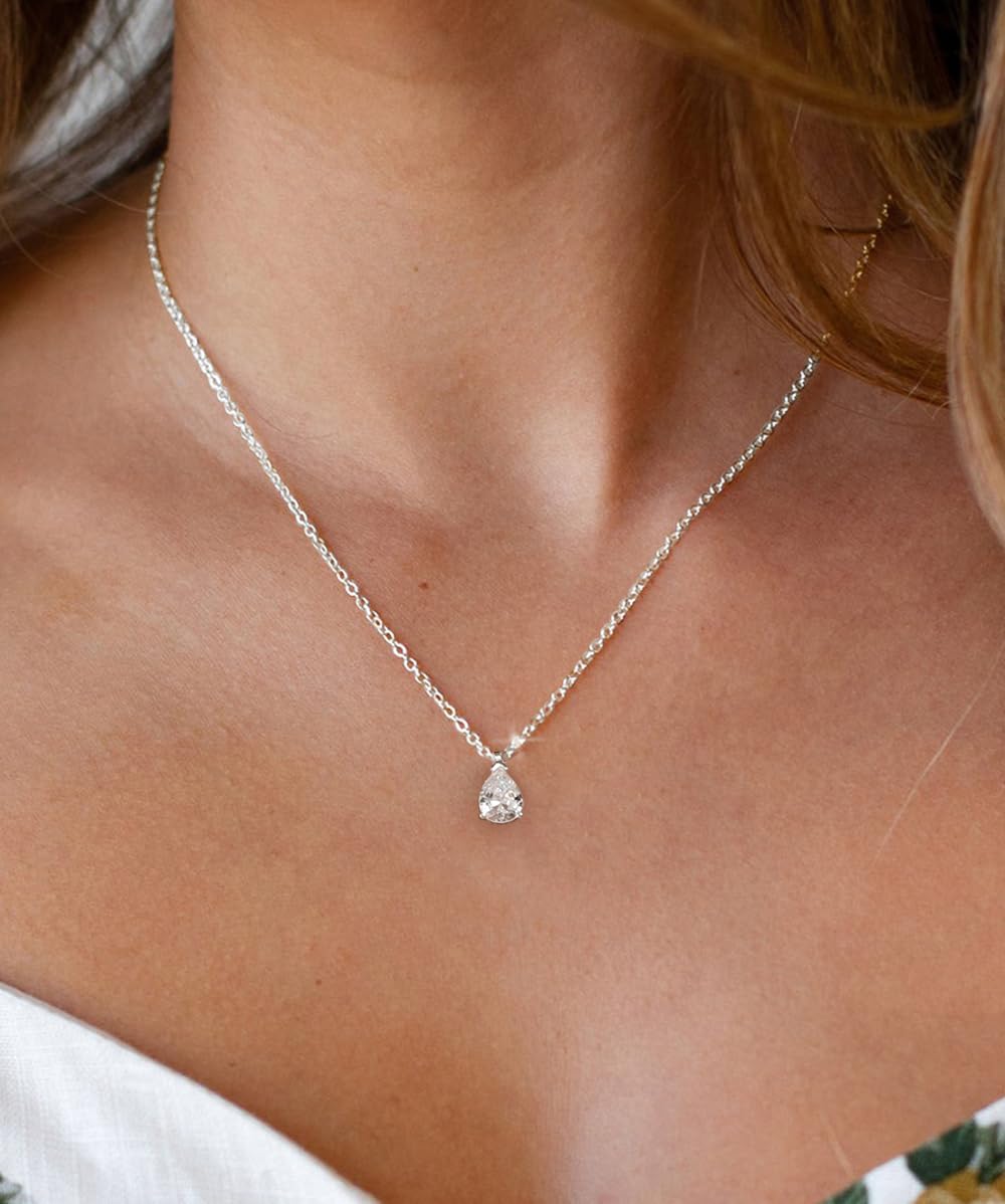 Gold Necklace for Women 14K Gold Plated Dainty Pendant Chain Puffy Heart Italian Horn Radiant Sun Compass CZ Teardrop Bow Charm Trendy Jewelry Gift