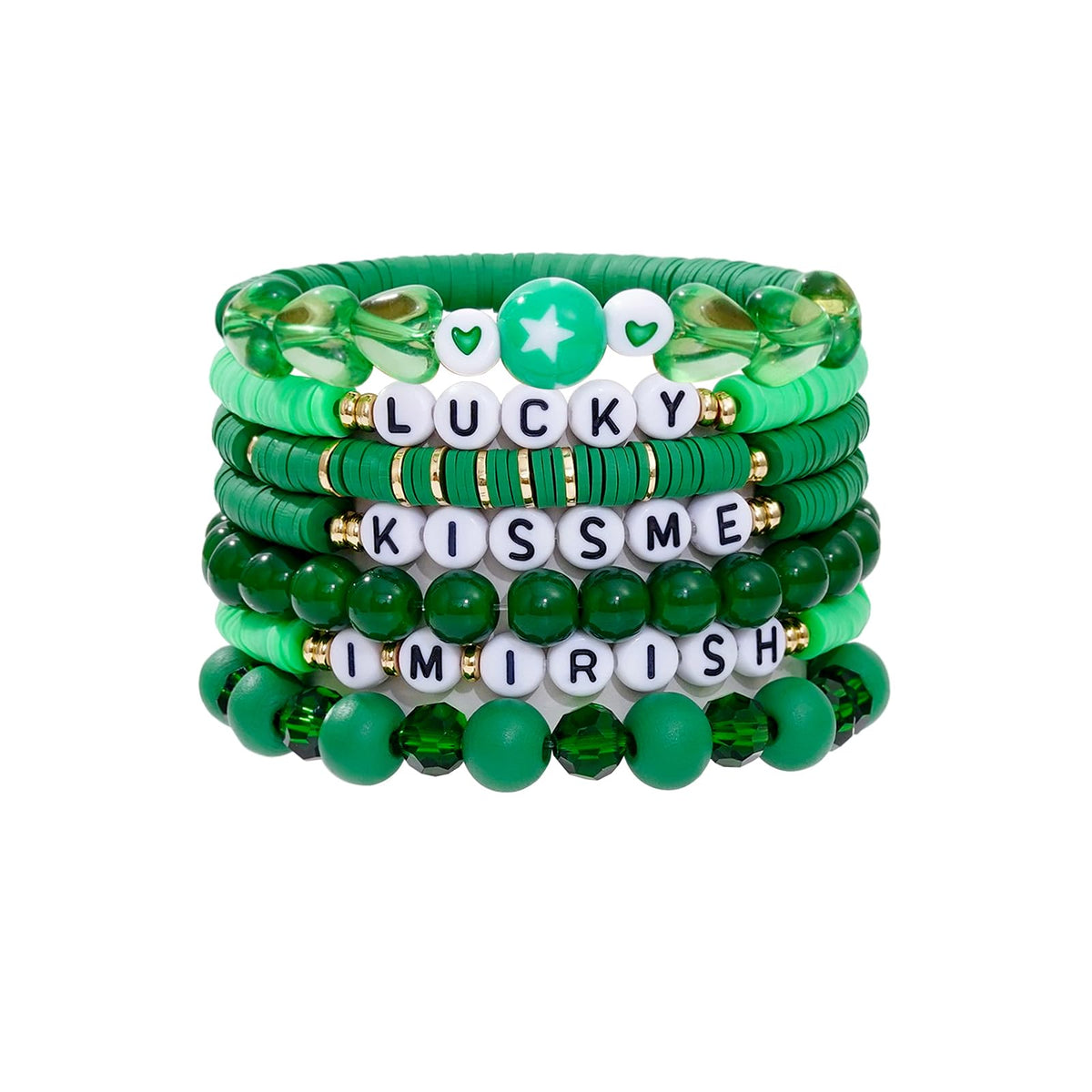 GOOJIDS Surfer Heishi Clay Bead Bracelets for Women Bohemian Stackable Gold Plated Beaded Stretch Bracelets Elastic Layering Friendship Bracelets Set Boho Jewelry