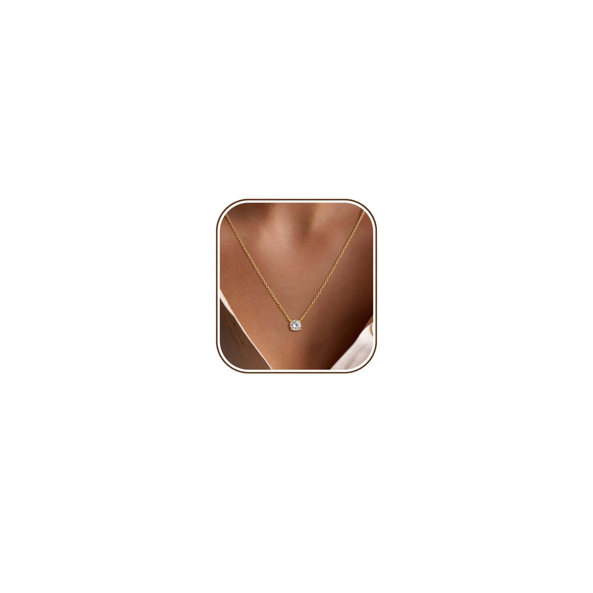 Gold Necklace for Women 14K Gold Plated Dainty Pendant Chain Puffy Heart Italian Horn Radiant Sun Compass CZ Teardrop Bow Charm Trendy Jewelry Gift