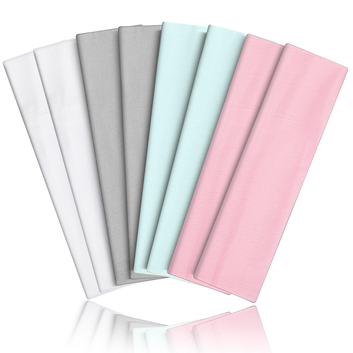 8PCS Summer-Exclusive Non Slip Sports Elastic Soft Running Fashion Headbands Absorb Sweat for Women & Men Working Out, Travel