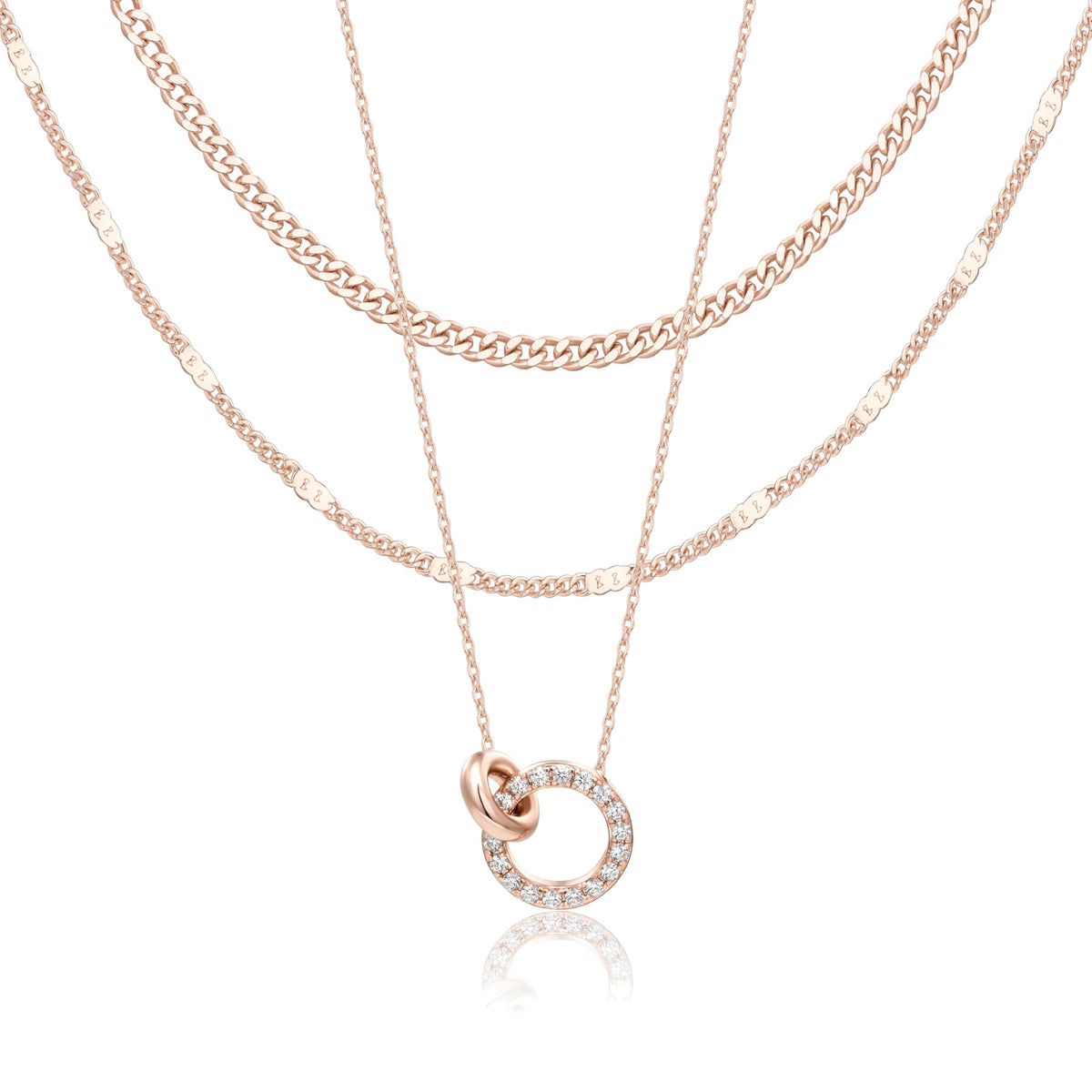 WomenGifts Layered Gold Necklaces for Women, 14K Gold Sterling Silver Plated Dainty Pendant Necklace Set Non Tarnish, Chunky Stackable Cuban Chain Choker, Trendy Birthstone Vacation Jewelry Gift