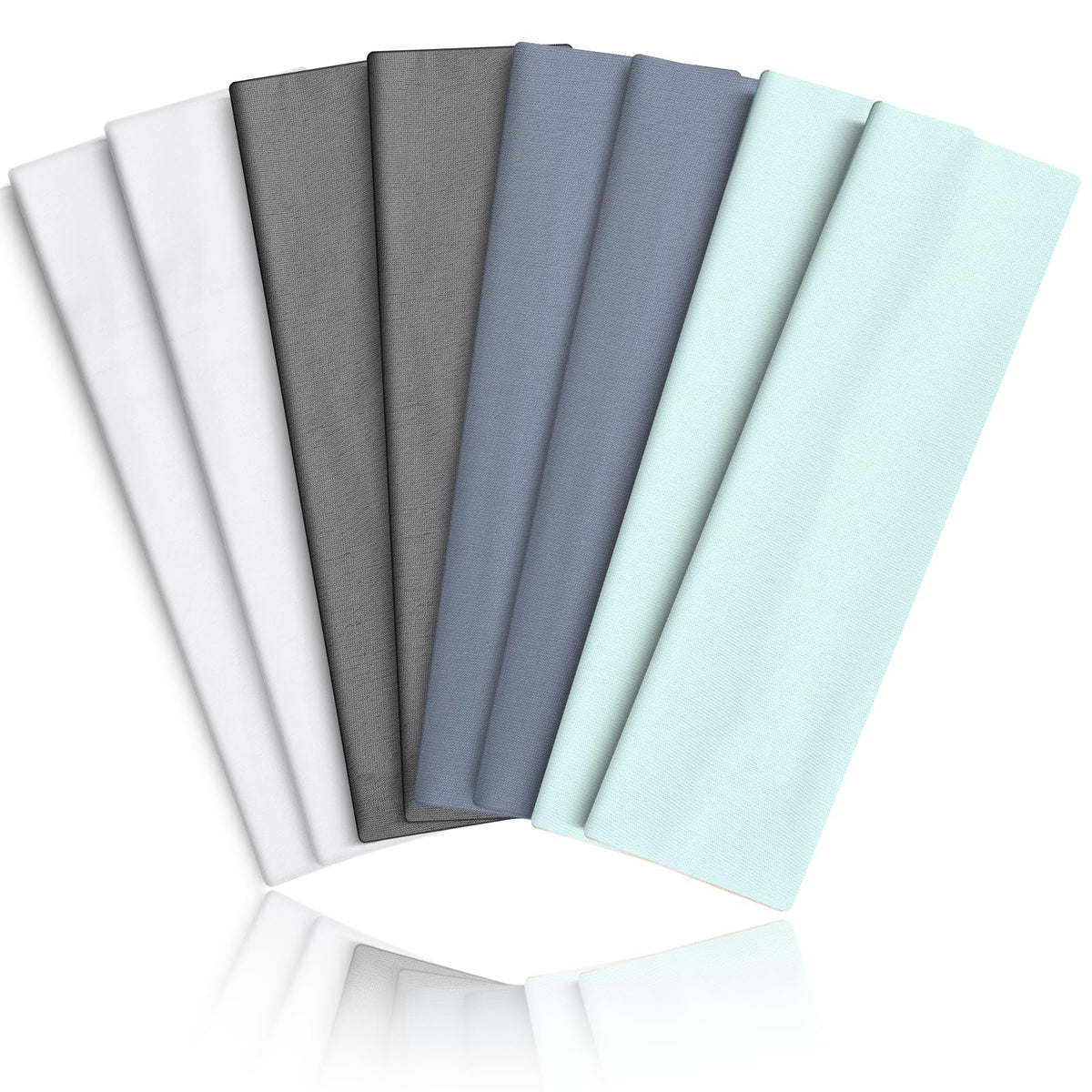 8PCS Summer-Exclusive Non Slip Sports Elastic Soft Running Fashion Headbands Absorb Sweat for Women & Men Working Out, Travel
