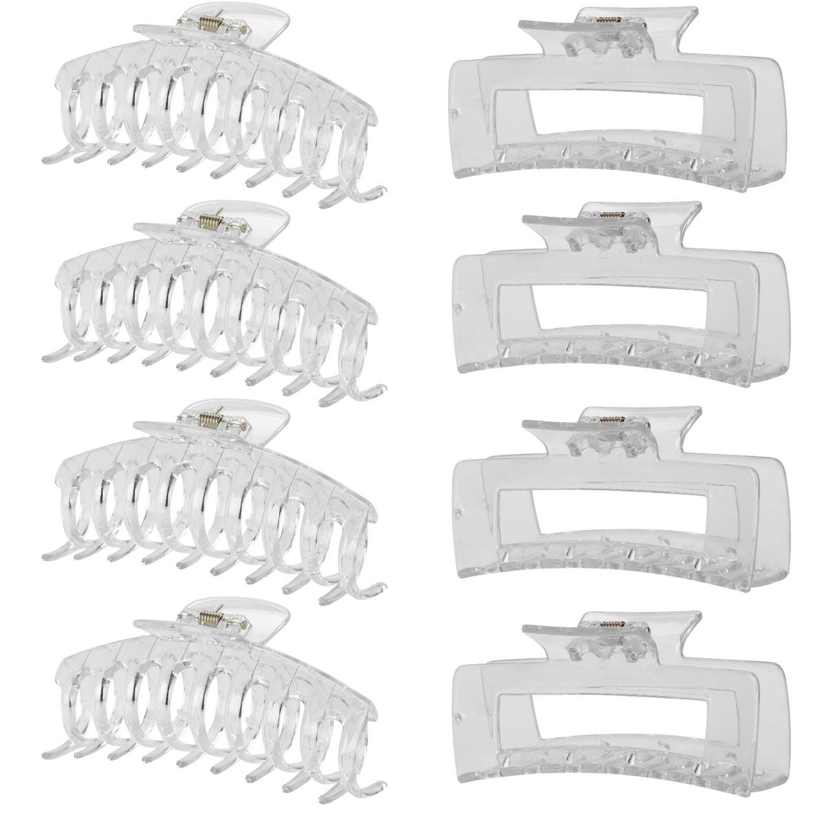 LuSeren Hair Clips for Women 4.3 Inch Large Hair Claw Clips for Women Thin Thick Curly Hair, Big Matte Banana Clips,Strong Hold jaw clips,Neutral Colors