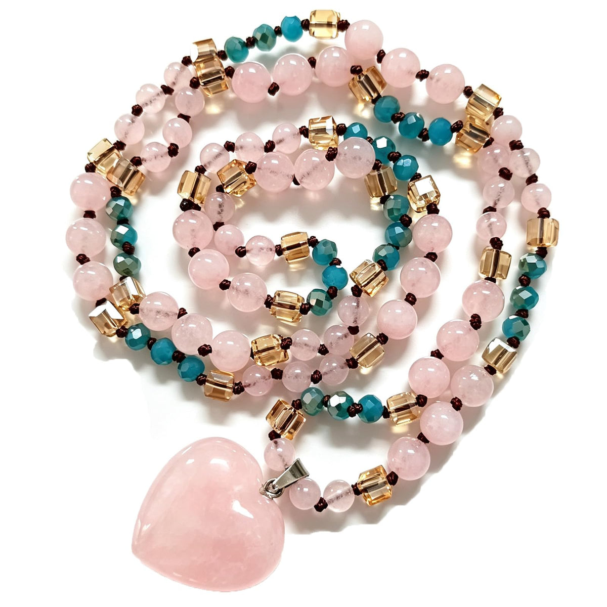 Yomisa Boho Necklaces for Women Men Long,33/34/35 Inch Natural Turquoise Tiger Eye Beaded Stone Pendant Necklaces for Women Trendy,Handmade Bohemian Western Bead Necklace Fashion Charm Jewelry Gift
