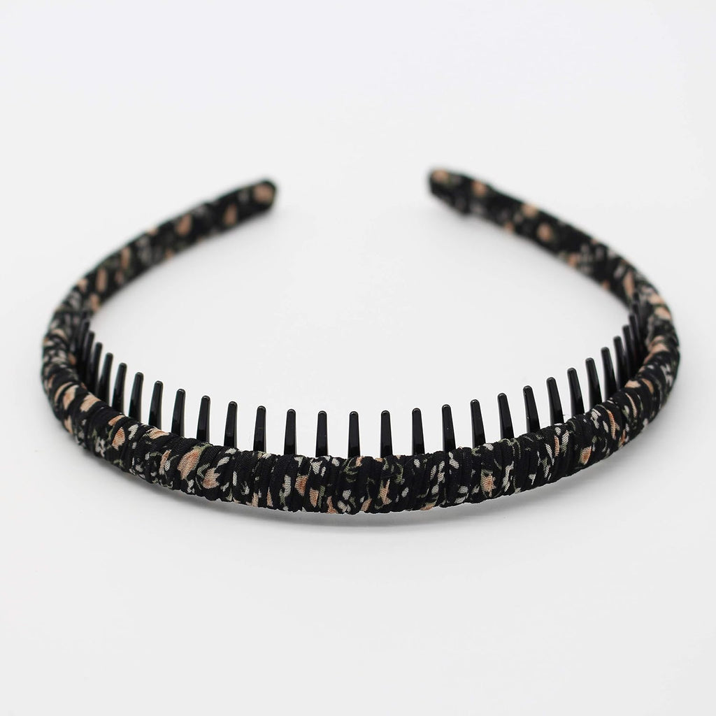 JOBAND Fashion floral teeth Headbands comb Hair Accessories Non-slip Hair bands Soft Comfy Hair Hoop for Women/Girl(4 color)