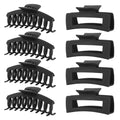 LuSeren Hair Clips for Women 4.3 Inch Large Hair Claw Clips for Women Thin Thick Curly Hair, Big Matte Banana Clips,Strong Hold jaw clips,Neutral Colors