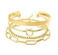 Reoxvo Gold Bangle Cuff Bracelets for Women Trendy Gold Plated Tennis Bracelet Stack for Women Non Tarnish Fashion Jewelry Accessories Set