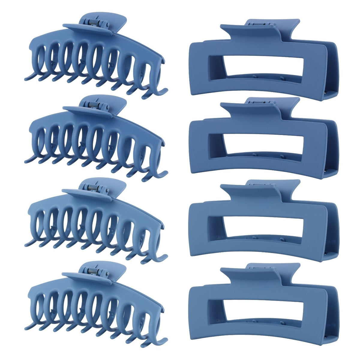 LuSeren Hair Clips for Women 4.3 Inch Large Hair Claw Clips for Women Thin Thick Curly Hair, Big Matte Banana Clips,Strong Hold jaw clips,Neutral Colors