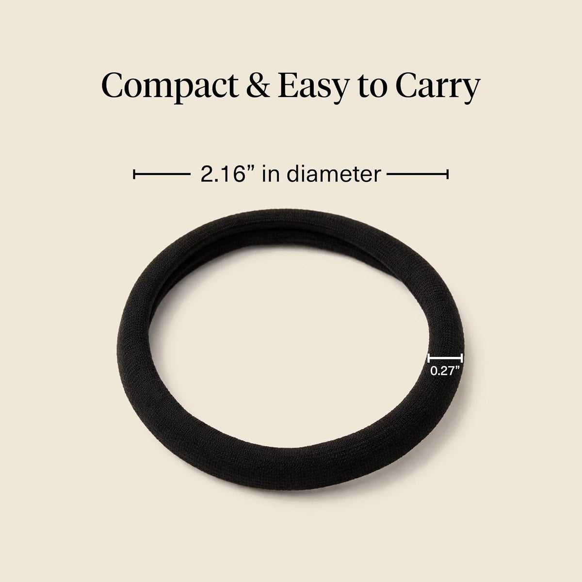 Kitsch Nylon Hair Ties No Damage - Stretchable Hair Bands for Strong All-Day Hold, Ponytail Holders | Hair Accessories for Girls - Black, 12 Pcs