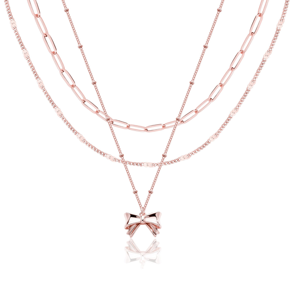 Poxtex Layered Gold Necklaces for Women, Stackable Dainty 14K Gold Silver Plated Trendy Simple Heart Diamond Cross Bow Circle Pendant Paperclip Choker Dot Chain Necklace,Jewelry Set Gifts for Women