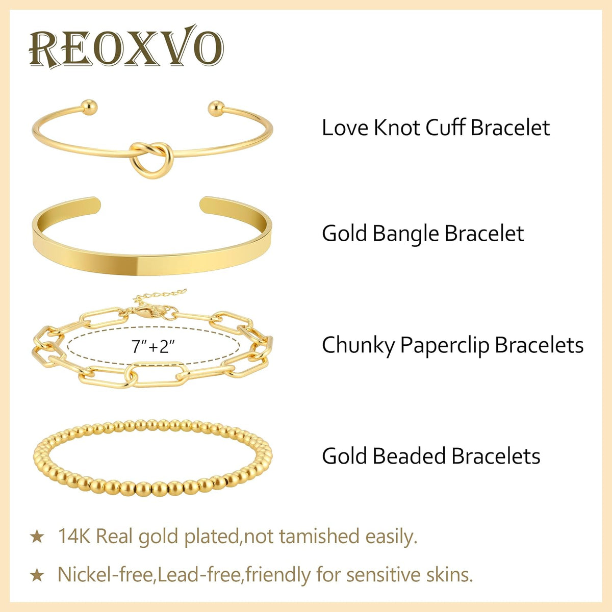 Reoxvo Gold Bangle Cuff Bracelets for Women Trendy Gold Plated Tennis Bracelet Stack for Women Non Tarnish Fashion Jewelry Accessories Set
