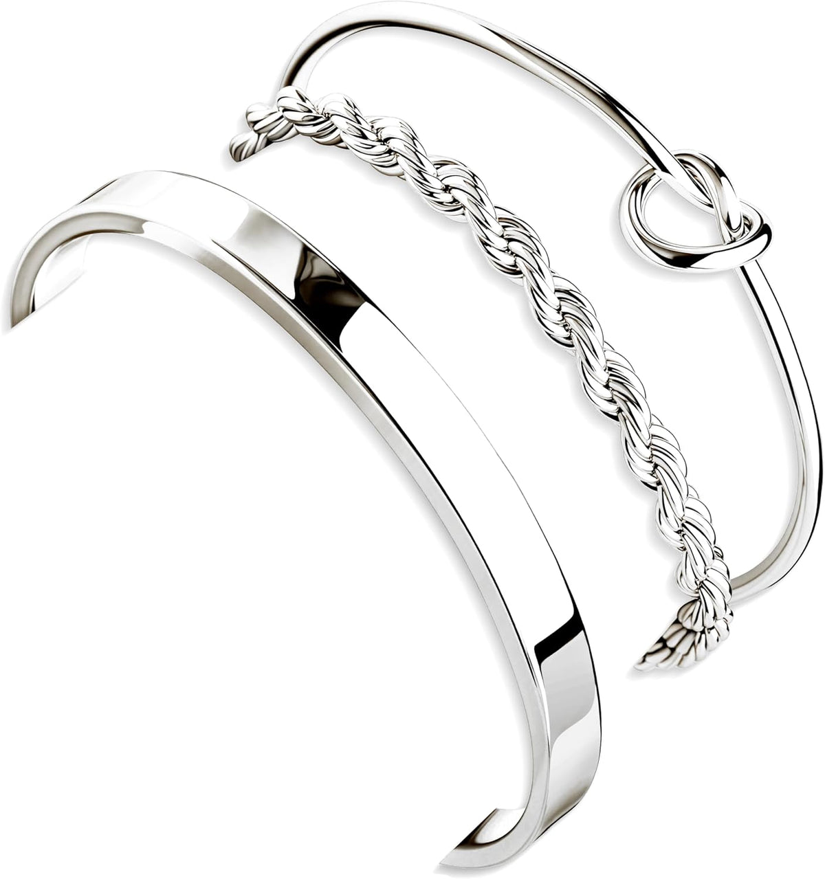 925 Sterling Silver Bracelets for Women Stack, Trendy Tennis Bangle Cuff Jewelry Set 14K Gold Plated, Adjustable Bracelet Set for Wrist Essentials, Women Fashion Watch Band Acecessories