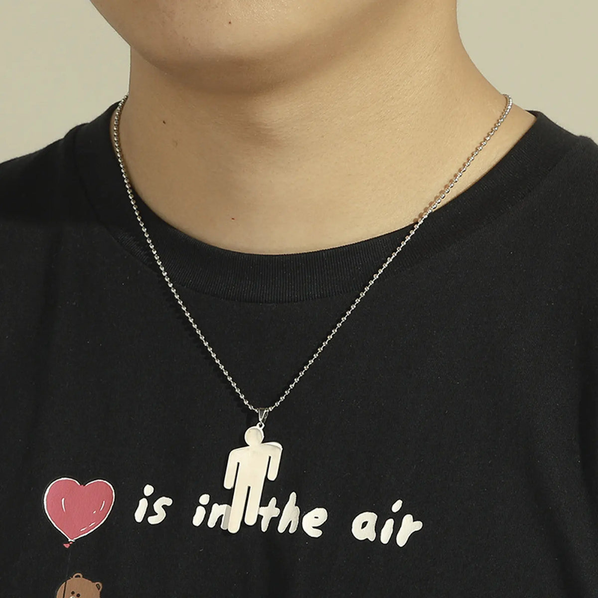 Street hip-hop style rapper stainless steel men's simple personality non-fading necklace trendy rock gift daily wear