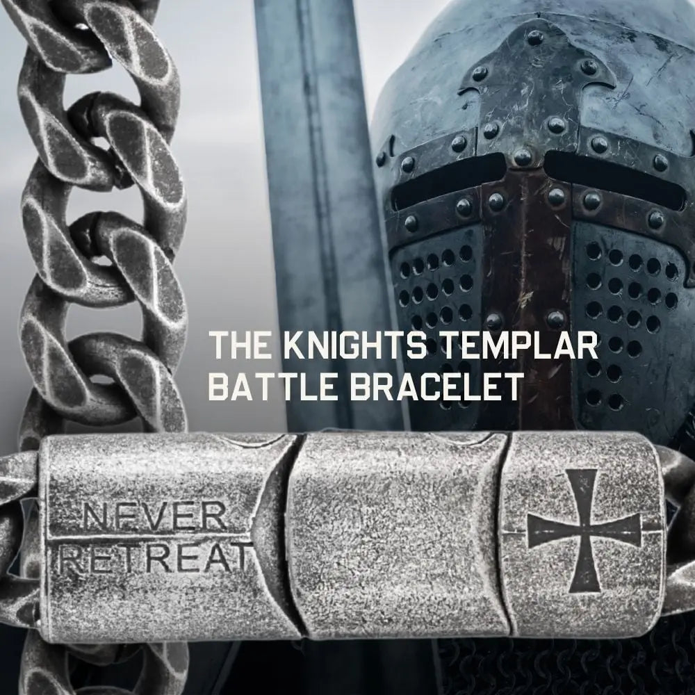 The Knights Templar - Never Retreat Never Surrender Bracelet TT: Helps Pair Veterans With A Service Dog Or Shelter Dog
