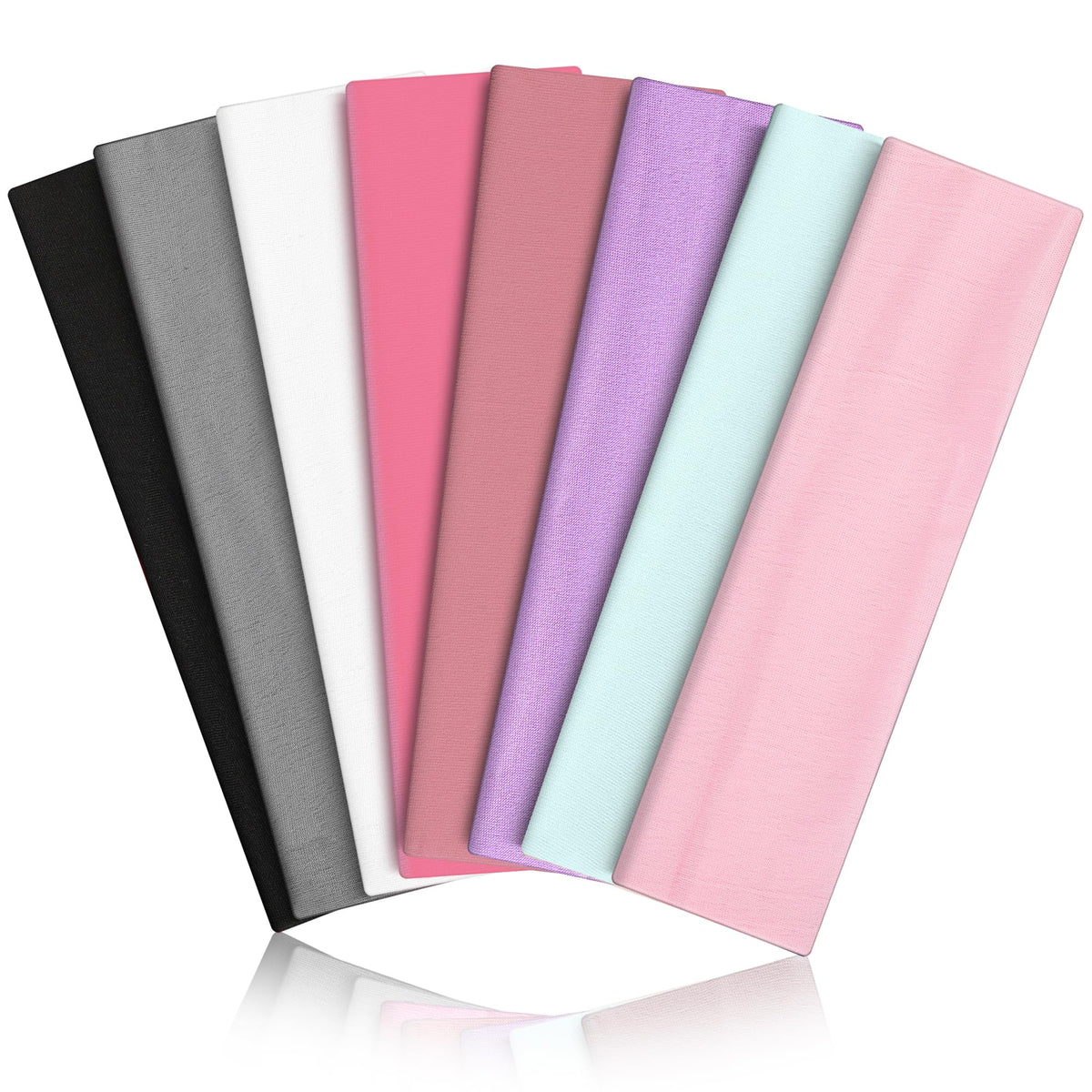 8PCS Summer-Exclusive Non Slip Sports Elastic Soft Running Fashion Headbands Absorb Sweat for Women & Men Working Out, Travel