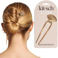 Kitsch French Hair Pins for Women – Elegant & Durable Metal French Pin for Updos, Chignon, Buns & Twist Hairstyles | Secure Hold All Day, Comfortable Fit - Gold, 1pc