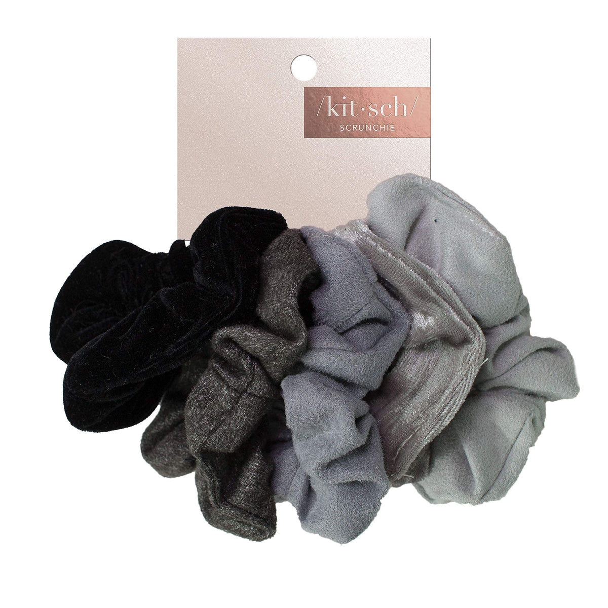 Kitsch Ultra-Petite Satin Scrunchies for Women - No Crease, Frizz-Free Sleep | Softer Than Silk Scrunchies Gentle On Hair Scrunchies for All Hair Types | Stylish Hair Accessories- Cherry Blossom, 5pcs