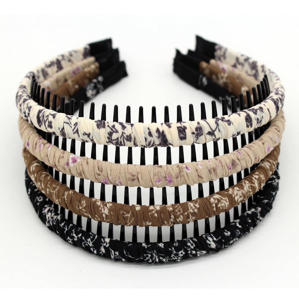 JOBAND Fashion floral teeth Headbands comb Hair Accessories Non-slip Hair bands Soft Comfy Hair Hoop for Women/Girl(4 color)