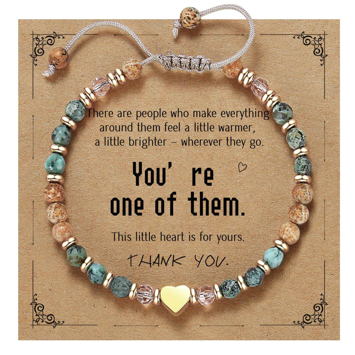 yupoxiu Inspirational Gifts for Women Birthday - Natural Stone Bracelets, Thinking of You Get Well Soon Gifts for Women Friend Sister