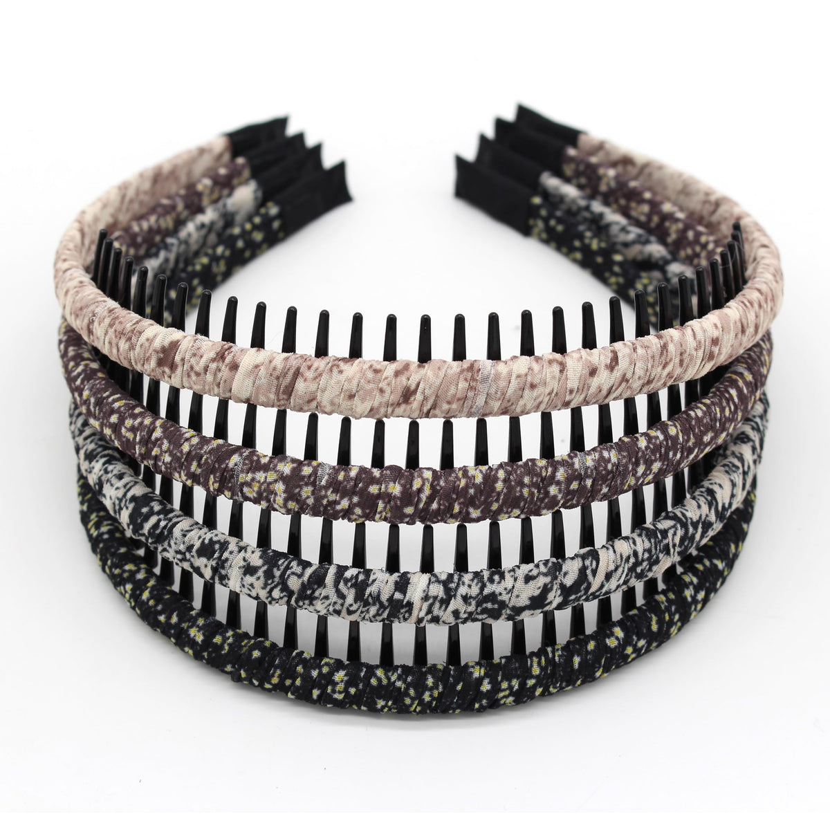 JOBAND Fashion floral teeth Headbands comb Hair Accessories Non-slip Hair bands Soft Comfy Hair Hoop for Women/Girl(4 color)