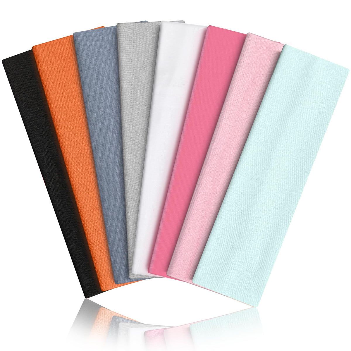 8PCS Summer-Exclusive Non Slip Sports Elastic Soft Running Fashion Headbands Absorb Sweat for Women & Men Working Out, Travel