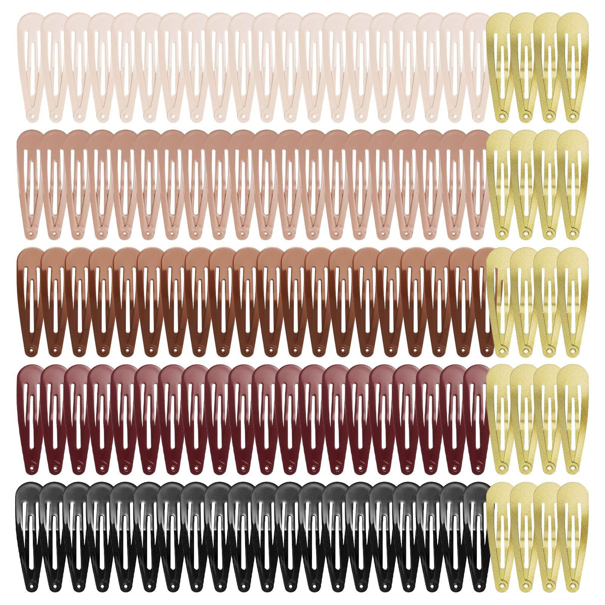 120 Pack Colorful Metal Snap Hair Clips, 2 Inch Barrettes in 40 Assorted Candy Colors, Non-Slip Hair Accessories for Kids Teens Women