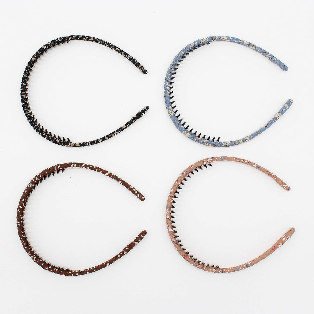 JOBAND Fashion floral teeth Headbands comb Hair Accessories Non-slip Hair bands Soft Comfy Hair Hoop for Women/Girl(4 color)
