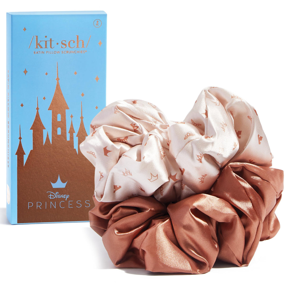 Kitsch Ultra-Petite Satin Scrunchies for Women - No Crease, Frizz-Free Sleep | Softer Than Silk Scrunchies Gentle On Hair Scrunchies for All Hair Types | Stylish Hair Accessories- Cherry Blossom, 5pcs