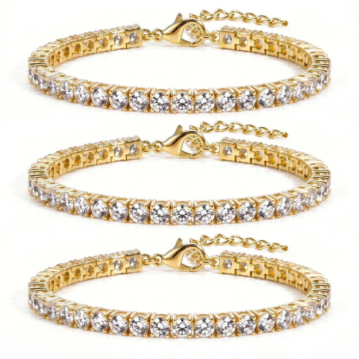 925 Sterling Silver Bracelets for Women Stack, Trendy Tennis Bangle Cuff Jewelry Set 14K Gold Plated, Adjustable Bracelet Set for Wrist Essentials, Women Fashion Watch Band Acecessories