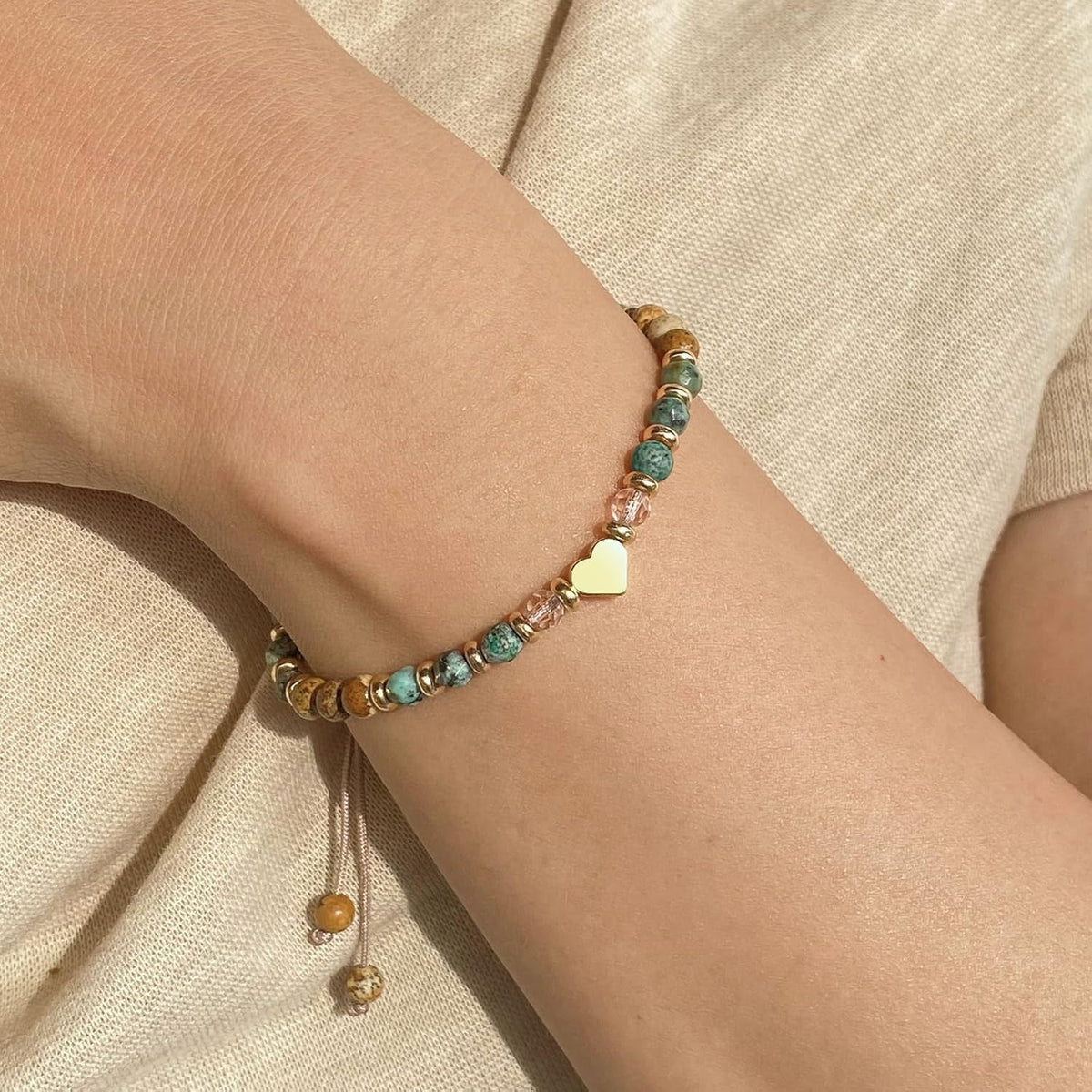yupoxiu Inspirational Gifts for Women Birthday - Natural Stone Bracelets, Thinking of You Get Well Soon Gifts for Women Friend Sister