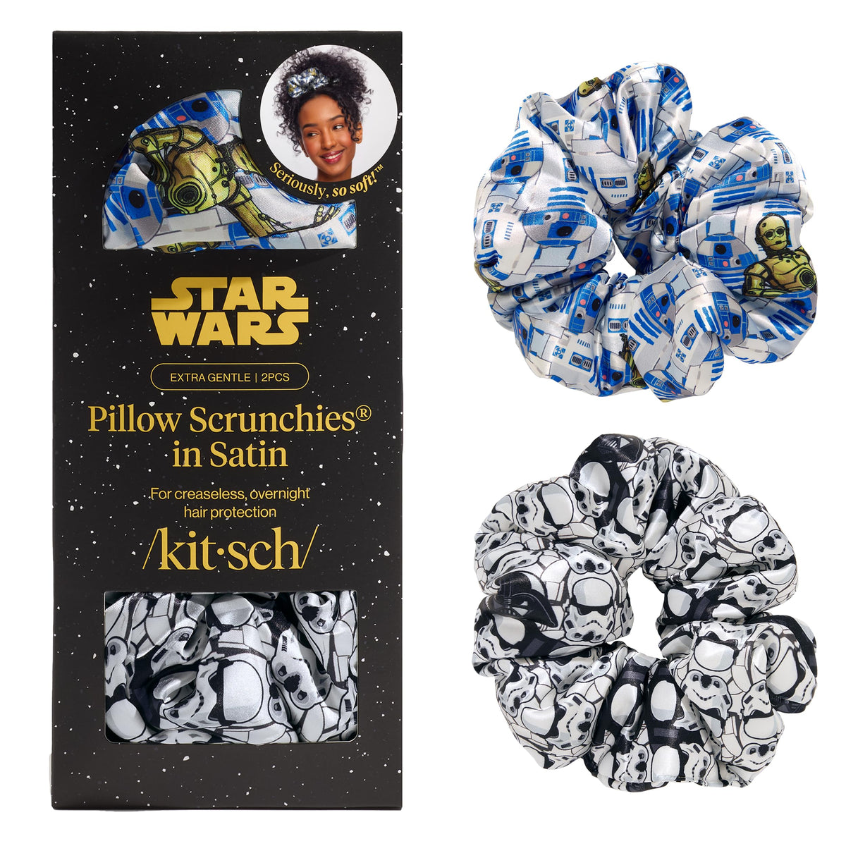 Kitsch Ultra-Petite Satin Scrunchies for Women - No Crease, Frizz-Free Sleep | Softer Than Silk Scrunchies Gentle On Hair Scrunchies for All Hair Types | Stylish Hair Accessories- Cherry Blossom, 5pcs