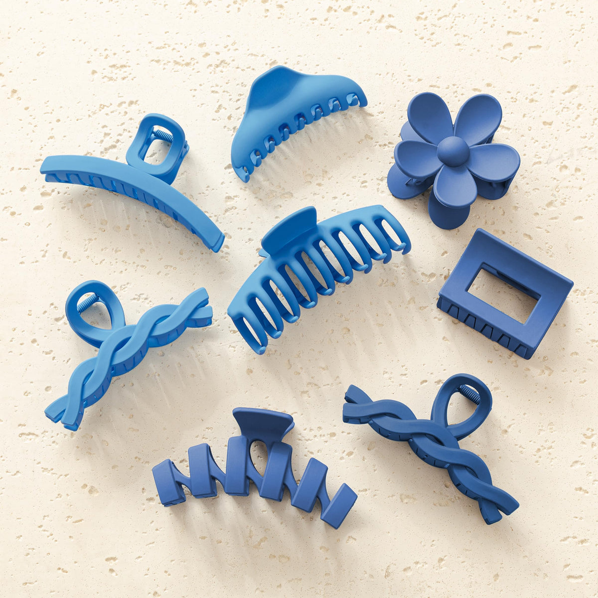8PCS Hair Clips for Women, Flower Claw Clips for Thick Hair, Non-Slip Hair Accessories with Multi-Styles, Neutral Colors Hair Claw Clips and Variety Pack, Ideal for Girls