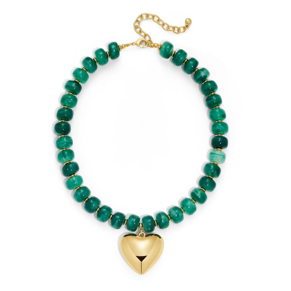 2026 Chunky Heart Necklaces for Women Colorful Resin Beaded Choker Necklace Gold Puffy Heart Statement Necklace Trendy Acrylic Choker Jewelry