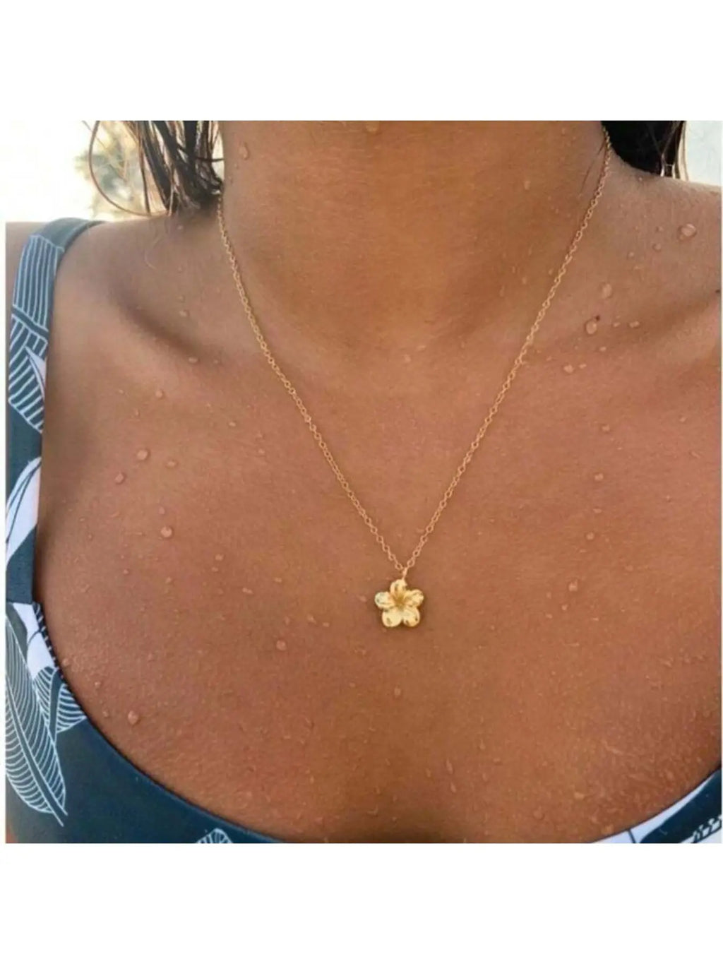 Mother's Day Gift Necklace Bohemian Necklace Flower Pendant Hawaiian Style, Cute Delicate Little Flower Necklace Ladies, Valentine's Day Gift, Minimalist Chain, Fashionable Jewelry, Trendy Jewelry, Fashionable Accessories, Dainty Minimalist Design